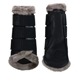 Beenbeschermers Eskadron Essence Glitter Mesh Faux Fur Zwart