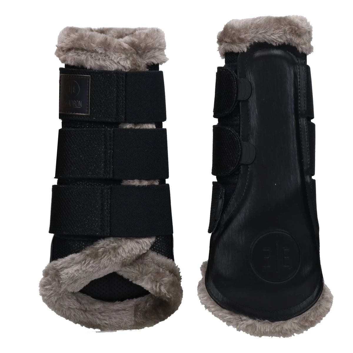 Beenbeschermers Eskadron Essence Glitter Mesh Faux Fur Zwart