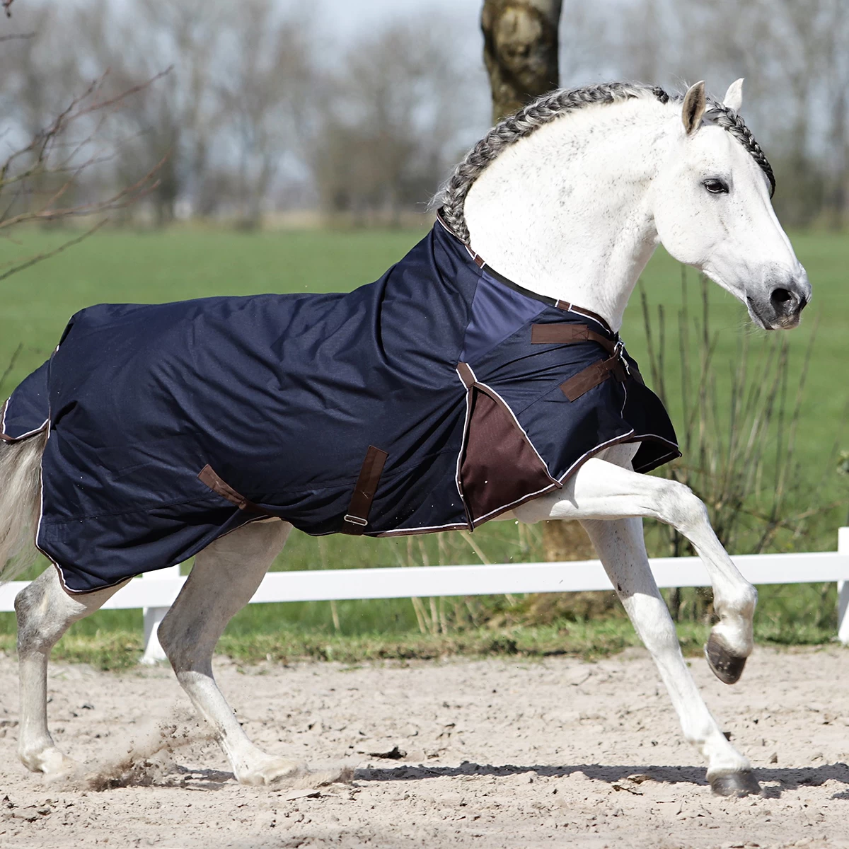 Deken Horsegear Aquero 0gr Donkerblauw-donkerbruin - Afbeelding 5