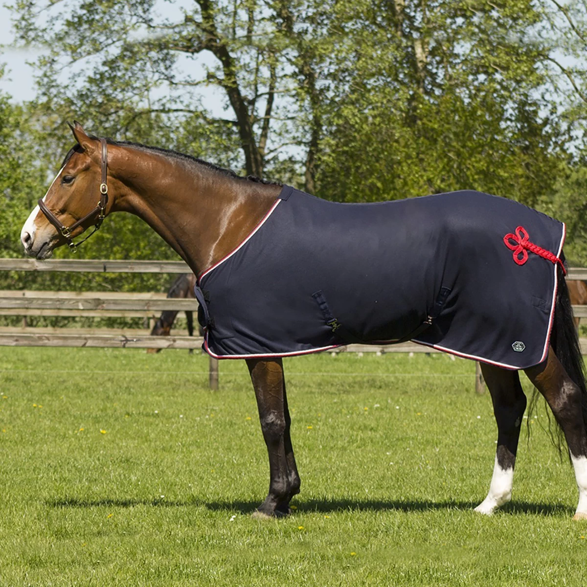 Deken QHP Eldorado Fleece Donkerblauw - Afbeelding 4