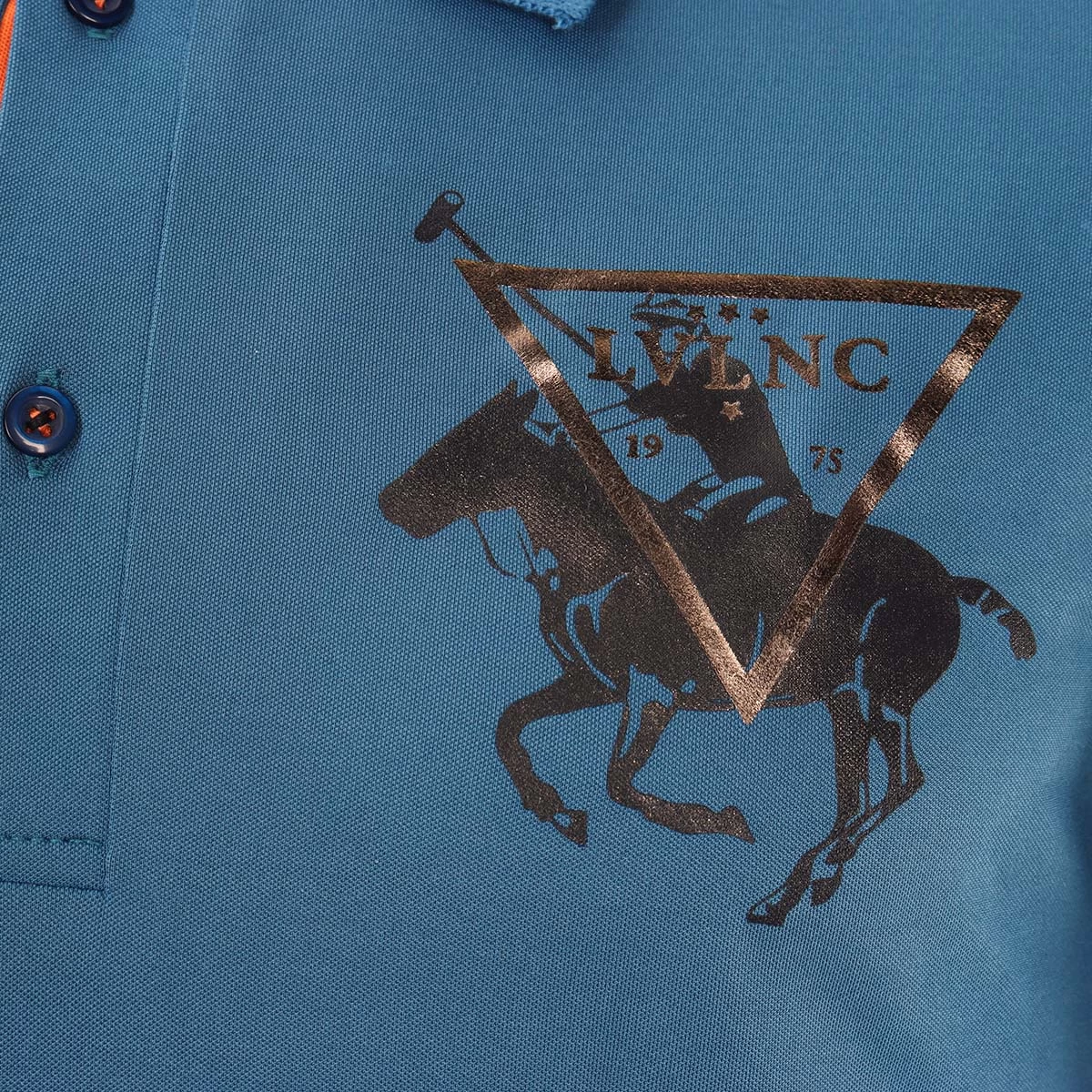 Polo La Valencio LVRichard Men Blauw - Afbeelding 3