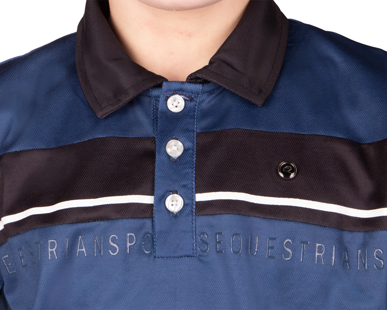 Polo QHP Kai Kids Black-blue - Afbeelding 6
