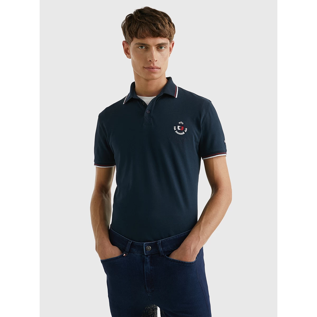 Polo Tommy Hilfiger College Men Donkerblauw - Afbeelding 3