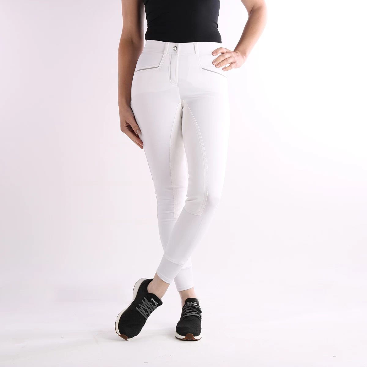 Rijbroek Easy Rider Sera Leer Wit - Afbeelding 2