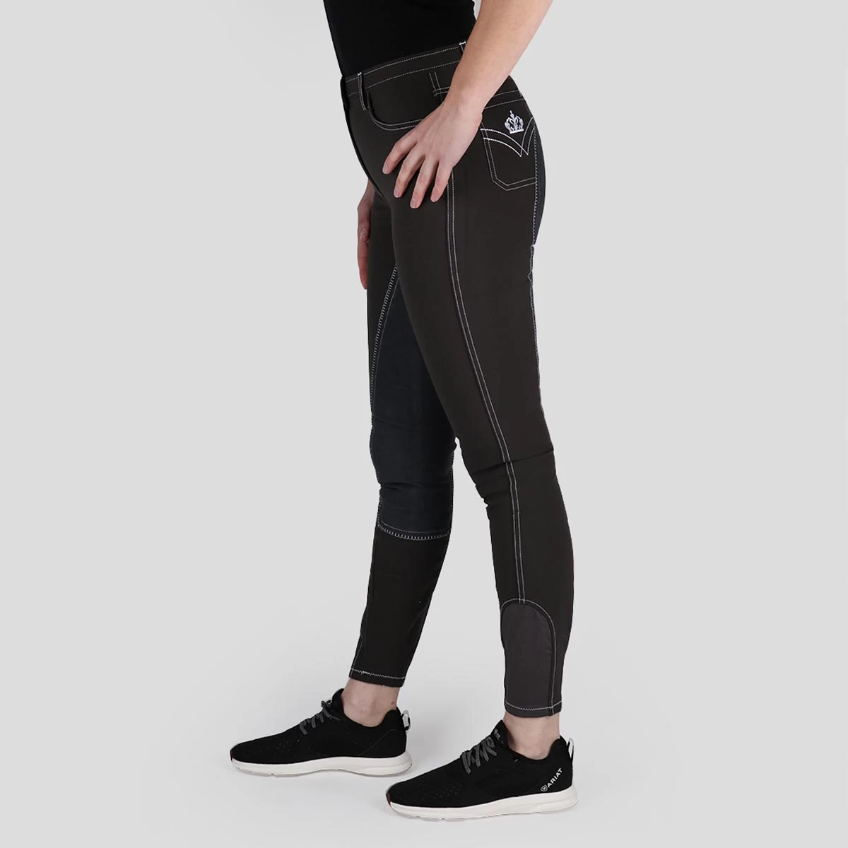 Rijbroek Epplejeck Andria Leer Donkergrijs - Afbeelding 3