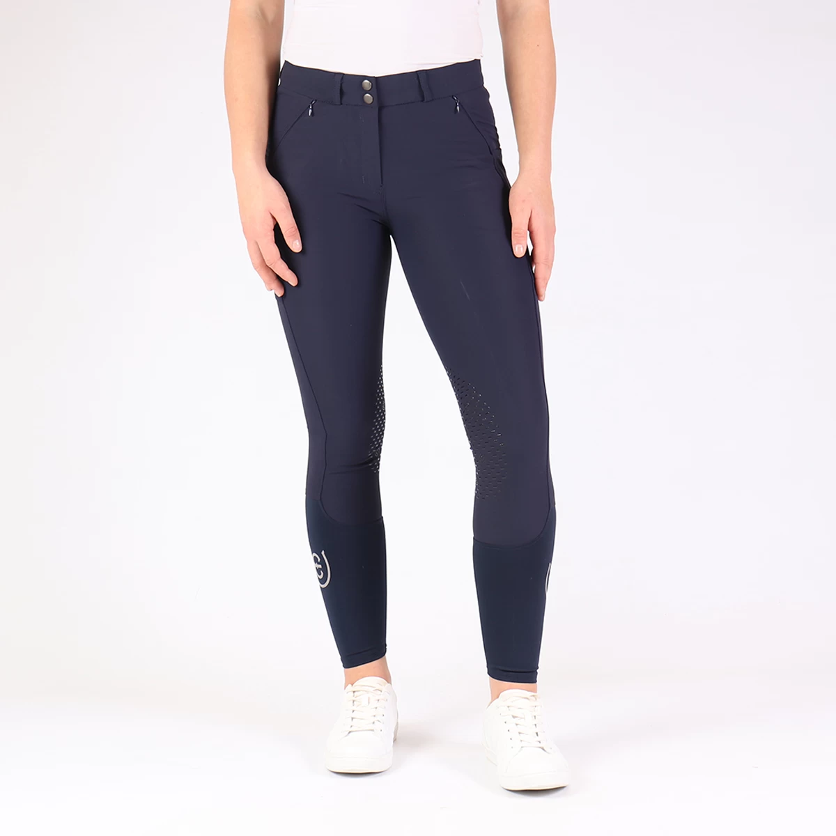 Rijbroek Equestrian Stockholm Navy Knie Grip Blauw - Afbeelding 2