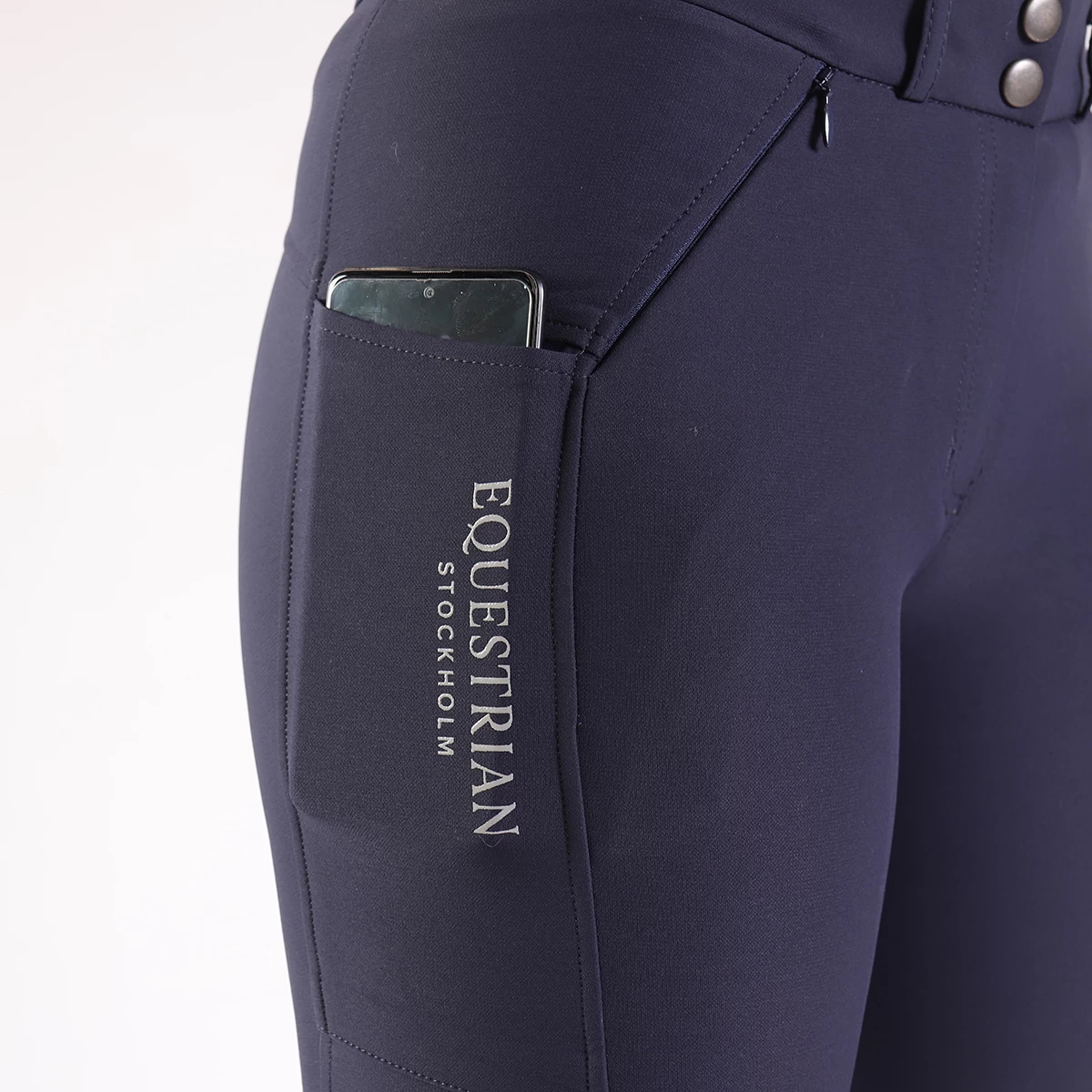Rijbroek Equestrian Stockholm Navy Knie Grip Blauw - Afbeelding 4