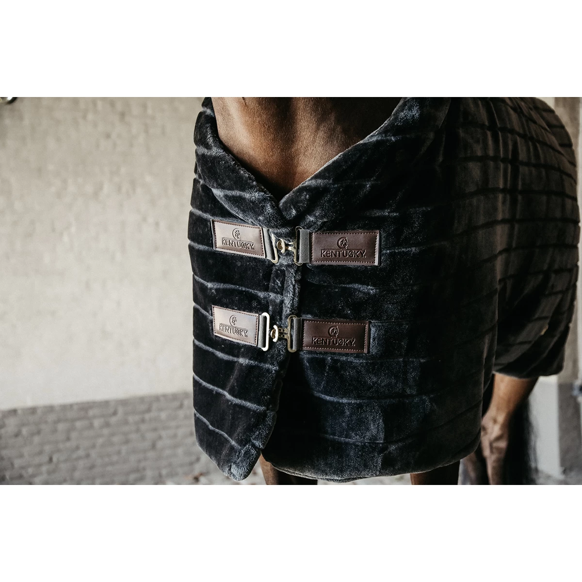 Staldeken Kentucky Fake Fur Donkergrijs - Afbeelding 2