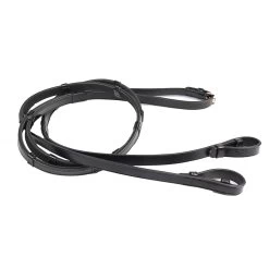 Teugels Schockemöhle Rubber Haaksluiting Zwart-goud