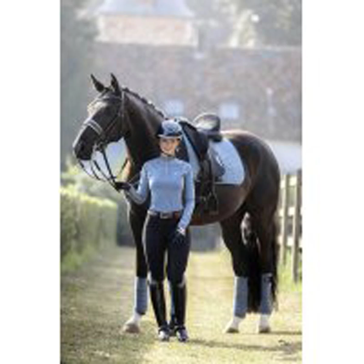 Trainingsshirt LeMieux Base Layer Middenblauw-grijs - Afbeelding 4