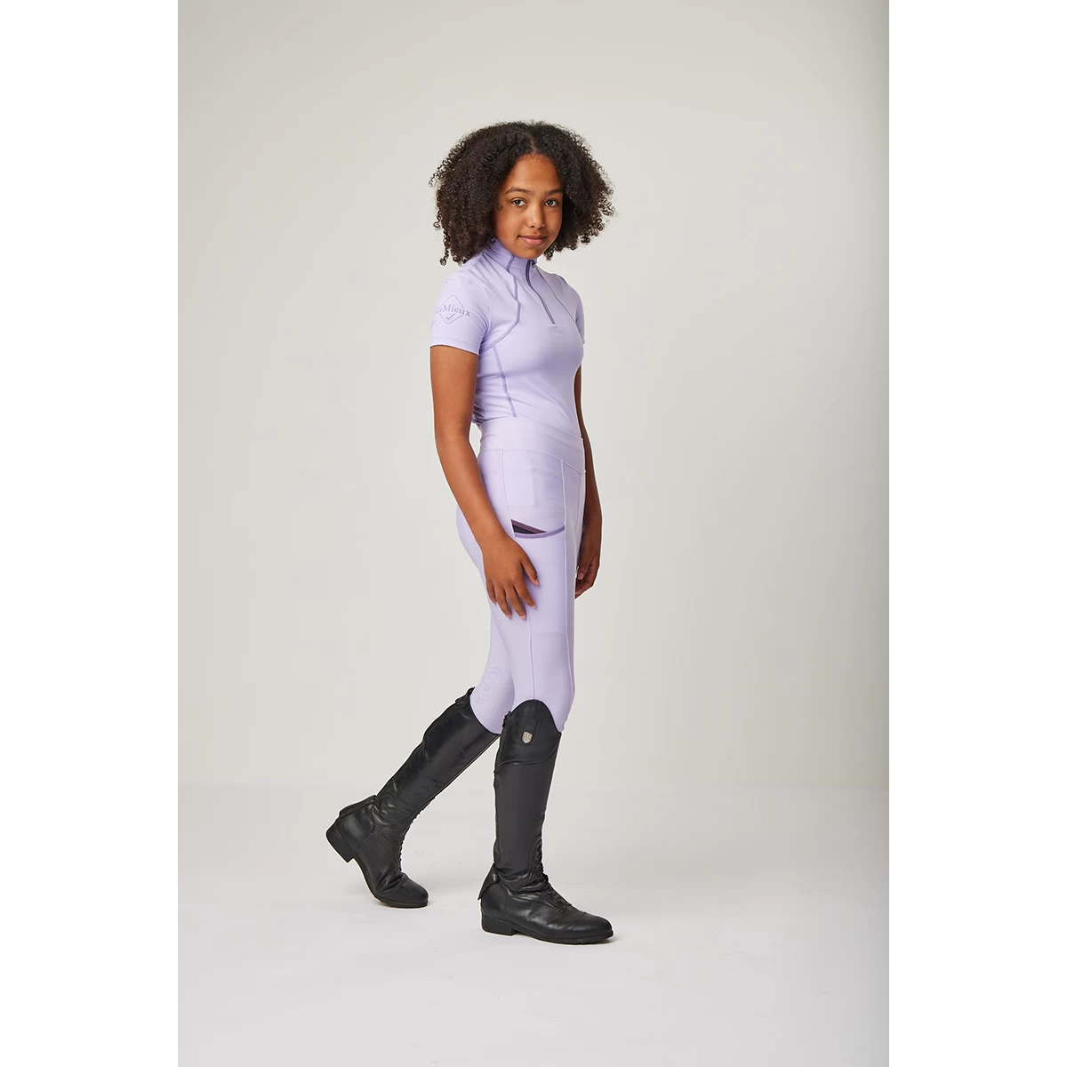 Trainingsshirt LeMieux Base Layer Short Sleeve Kids Lichtpaars - Afbeelding 5