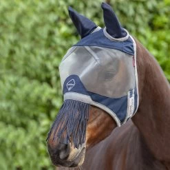 Vliegenmasker LeMieux Defender Met Franjes Donkerblauw-grijs