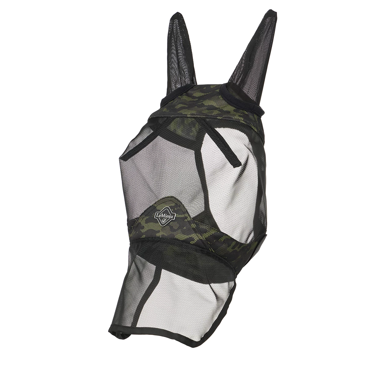Vliegenmasker LeMieux Visor-Tek Full Camo Donkergroen - Afbeelding 2